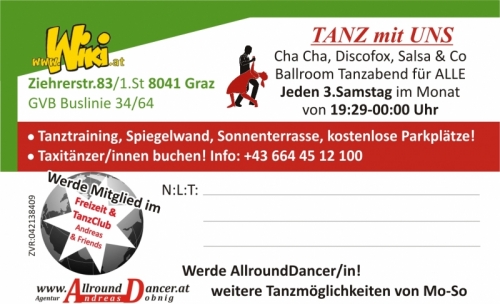 Visitenkarte Wiki Freizeit & Tanzclub Andreas & Friends 2013